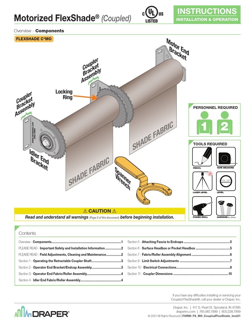 Draper FlexShade C MO Series Installation & operation instructions