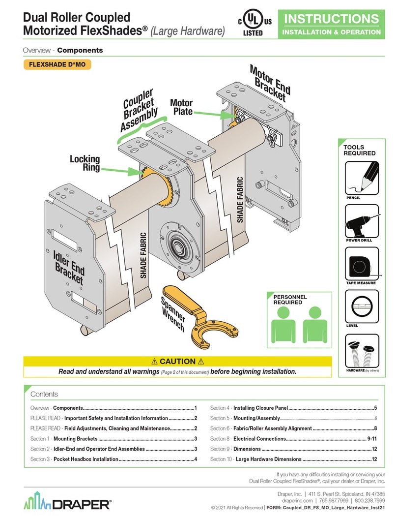 Draper FlexShade D MO Series Installation instructions