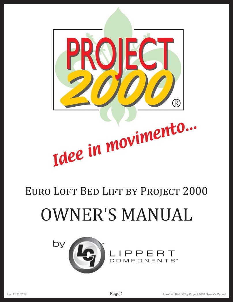 Lippert Components Project 2000 12600 Series owner's manual