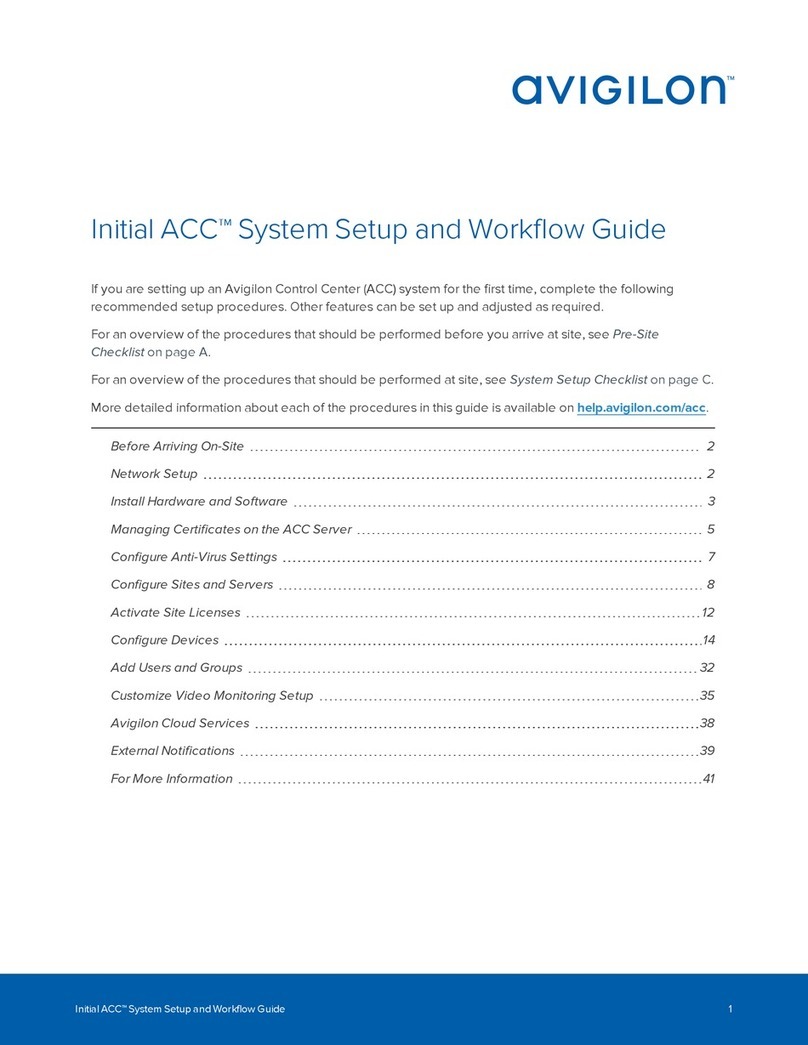 Avigilon ACC Initial setup