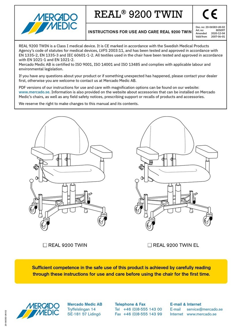 Mercado Medic REAL 9200 TWIN Instructions for use and care