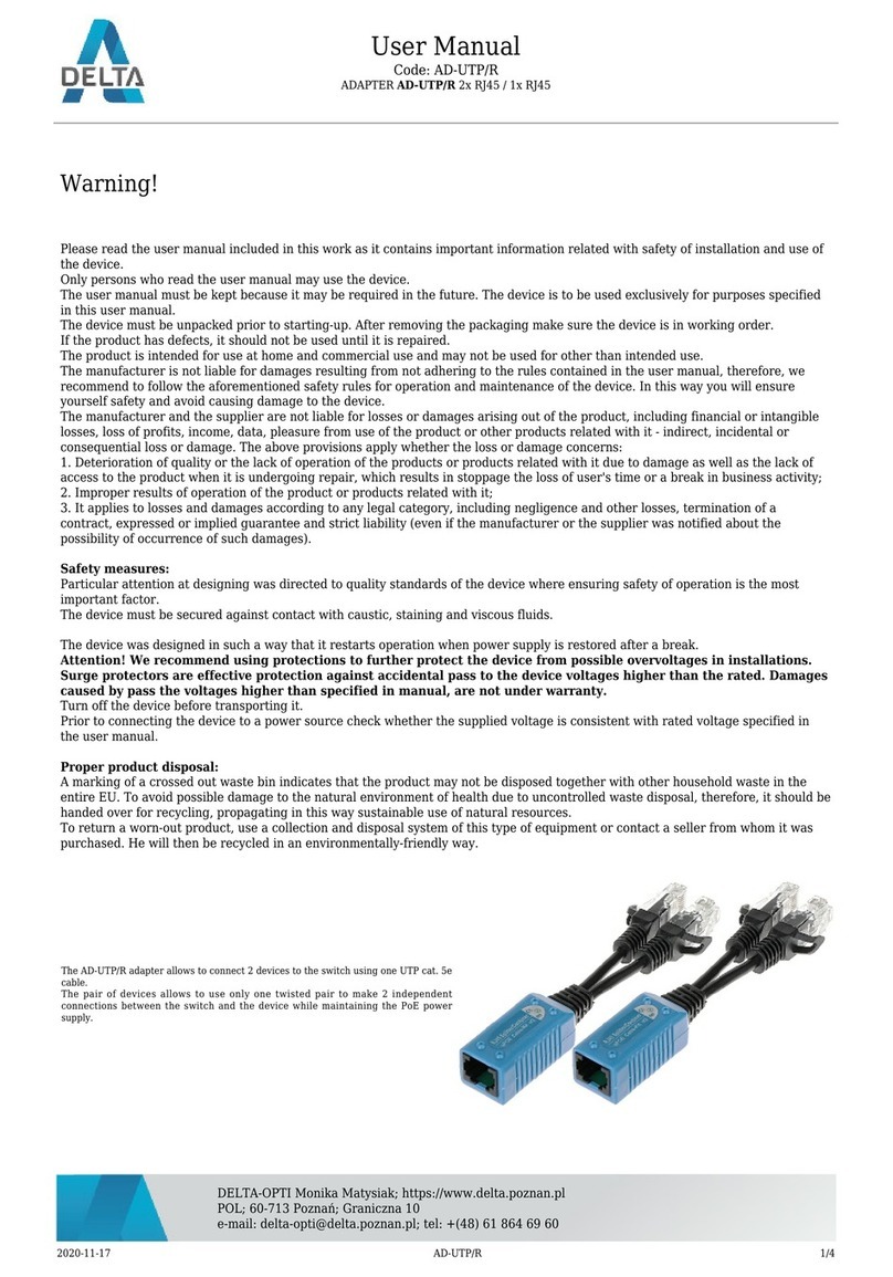 Delta AD-UTP/R user manual