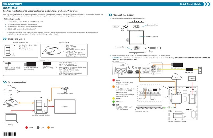 Crestron UC-M130-Z User manual