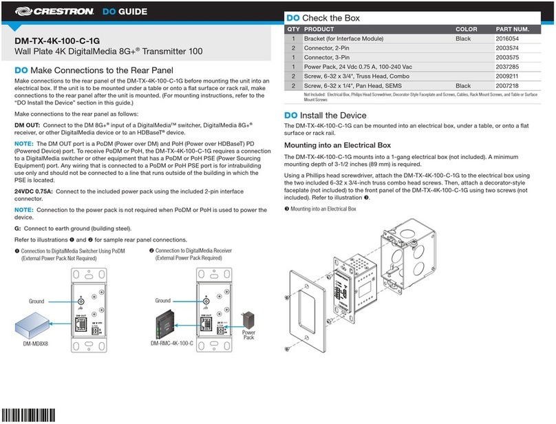 Crestron DigitalMedia 8G+ DM-TX-4K-100-C-1G Do guide