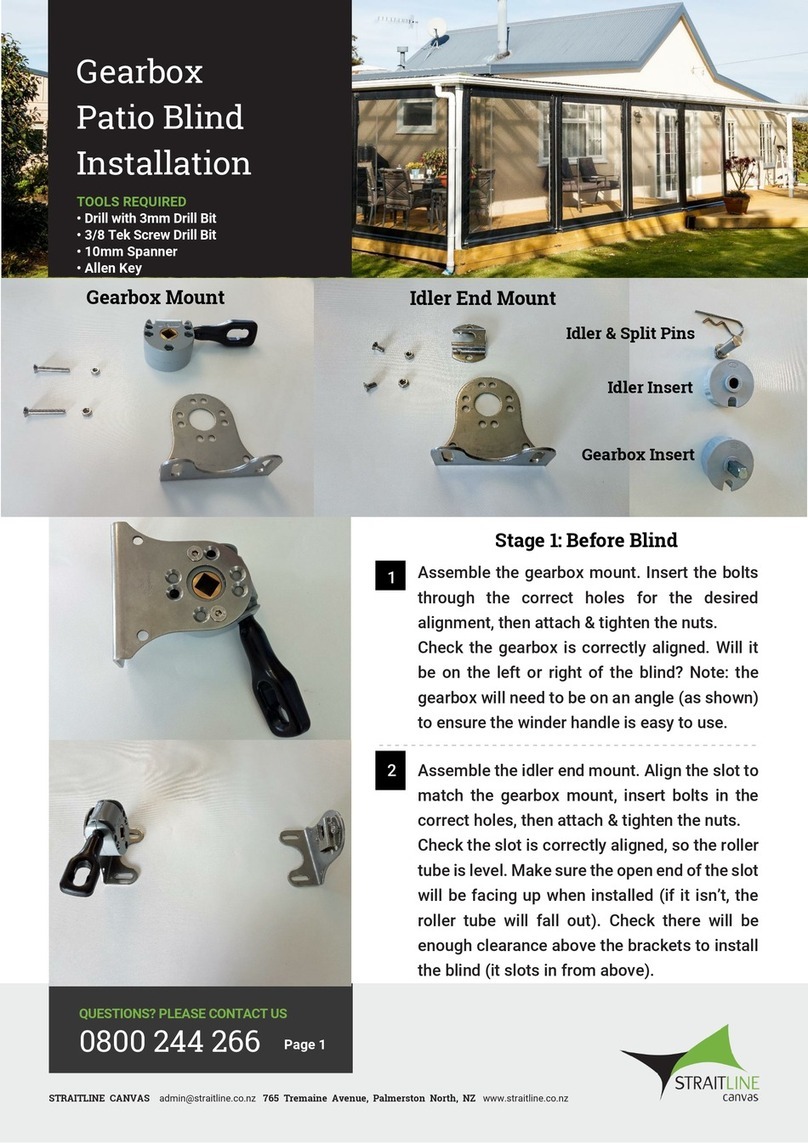 Strait-line Gearbox Patio Blind Installation