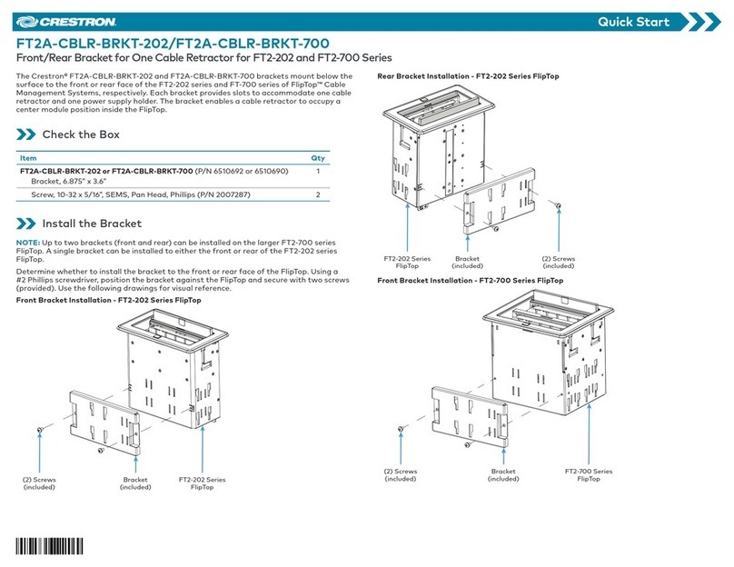 Crestron FT2A-CBLR-BRKT-202 User manual