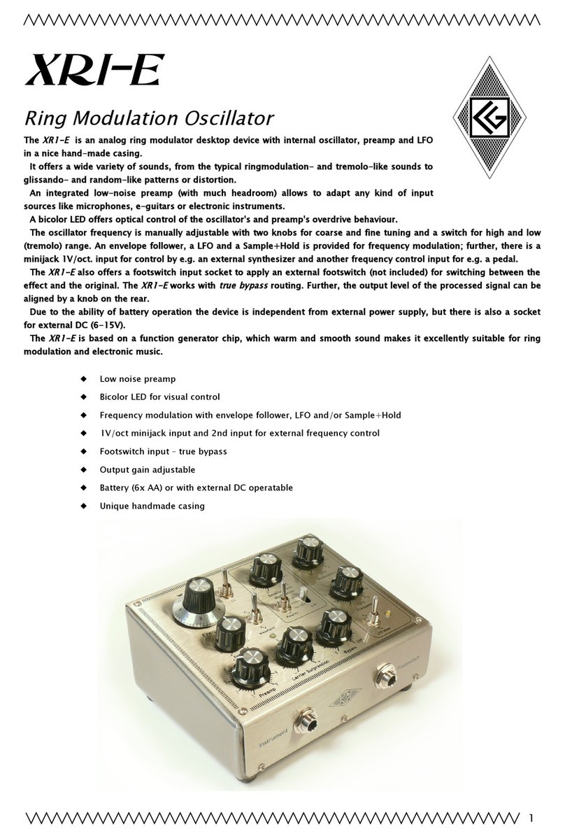 CG Products XR1-E quick start guide