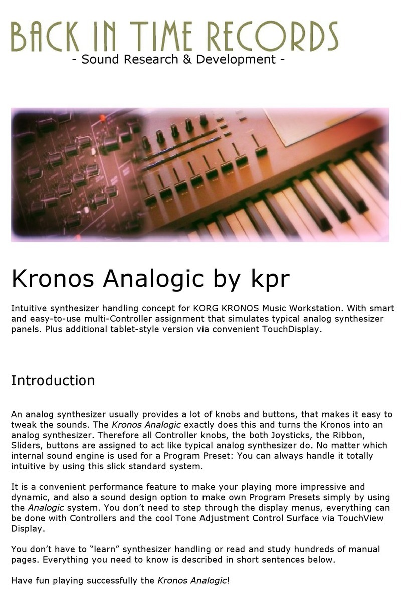 Korg Kronos Analogic User manual