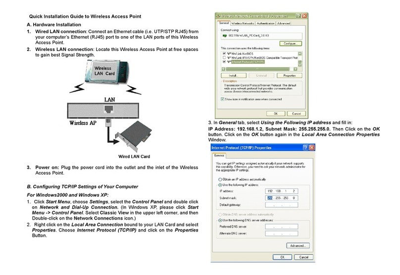 SENAO NL-5354AP1 Aries2 Quick installation guide