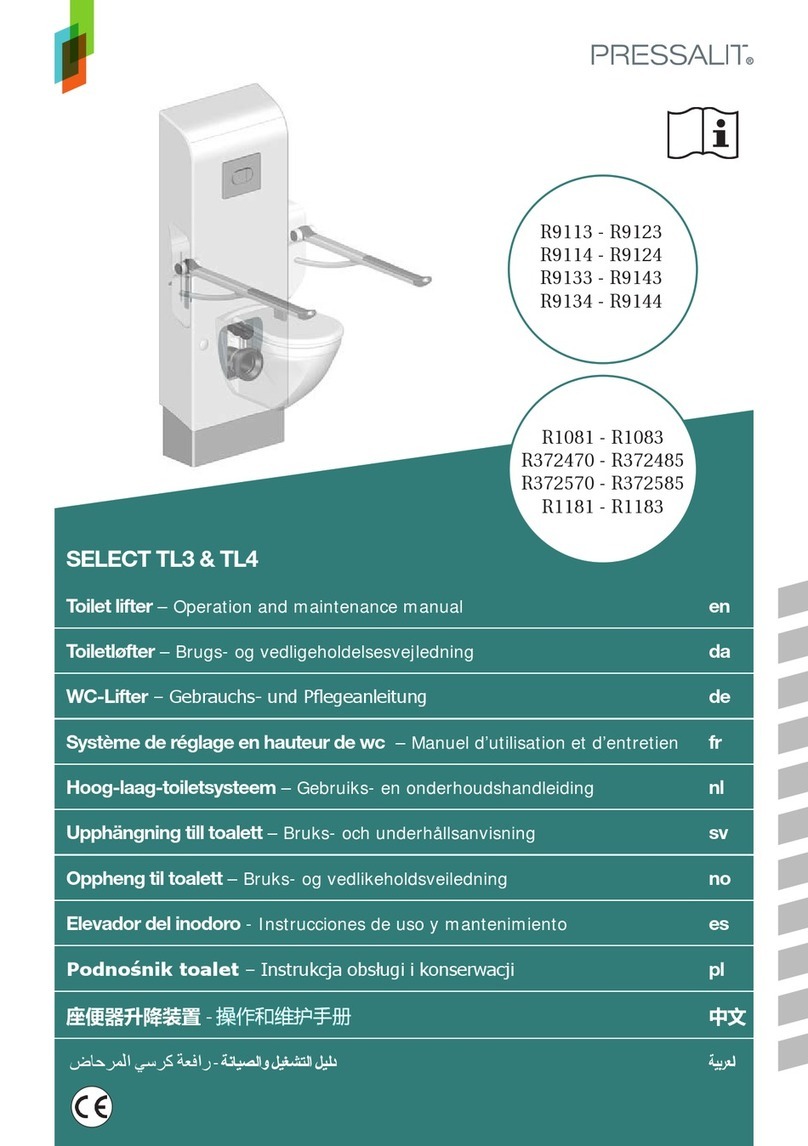 Pressalit TL3 Operation and maintenance manual