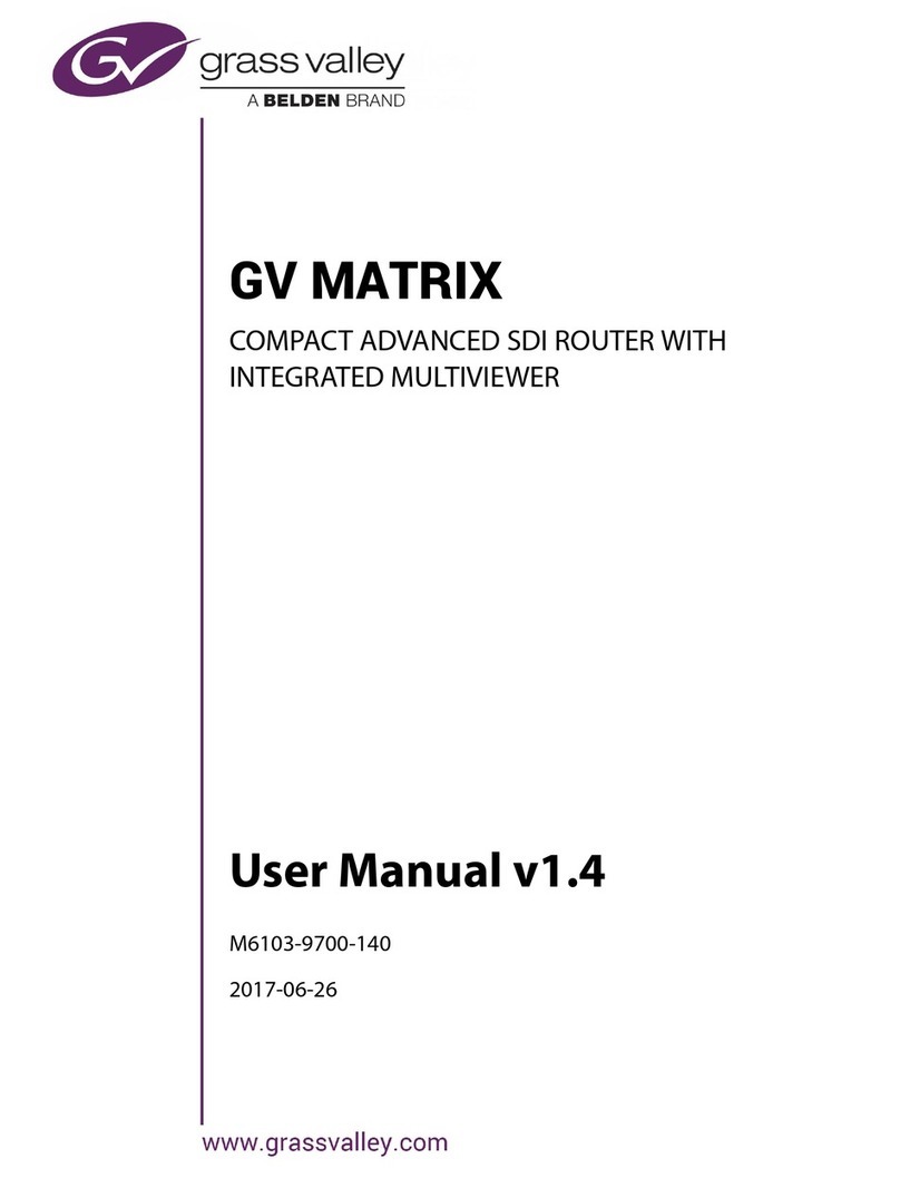 GRASS VALLEY GV MATRIX User manual