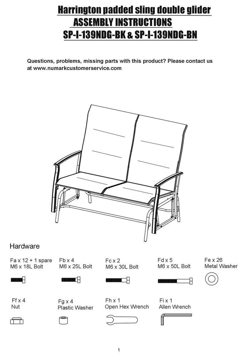 Numark Harrington SP-I-139NDG-BK Assembly instructions