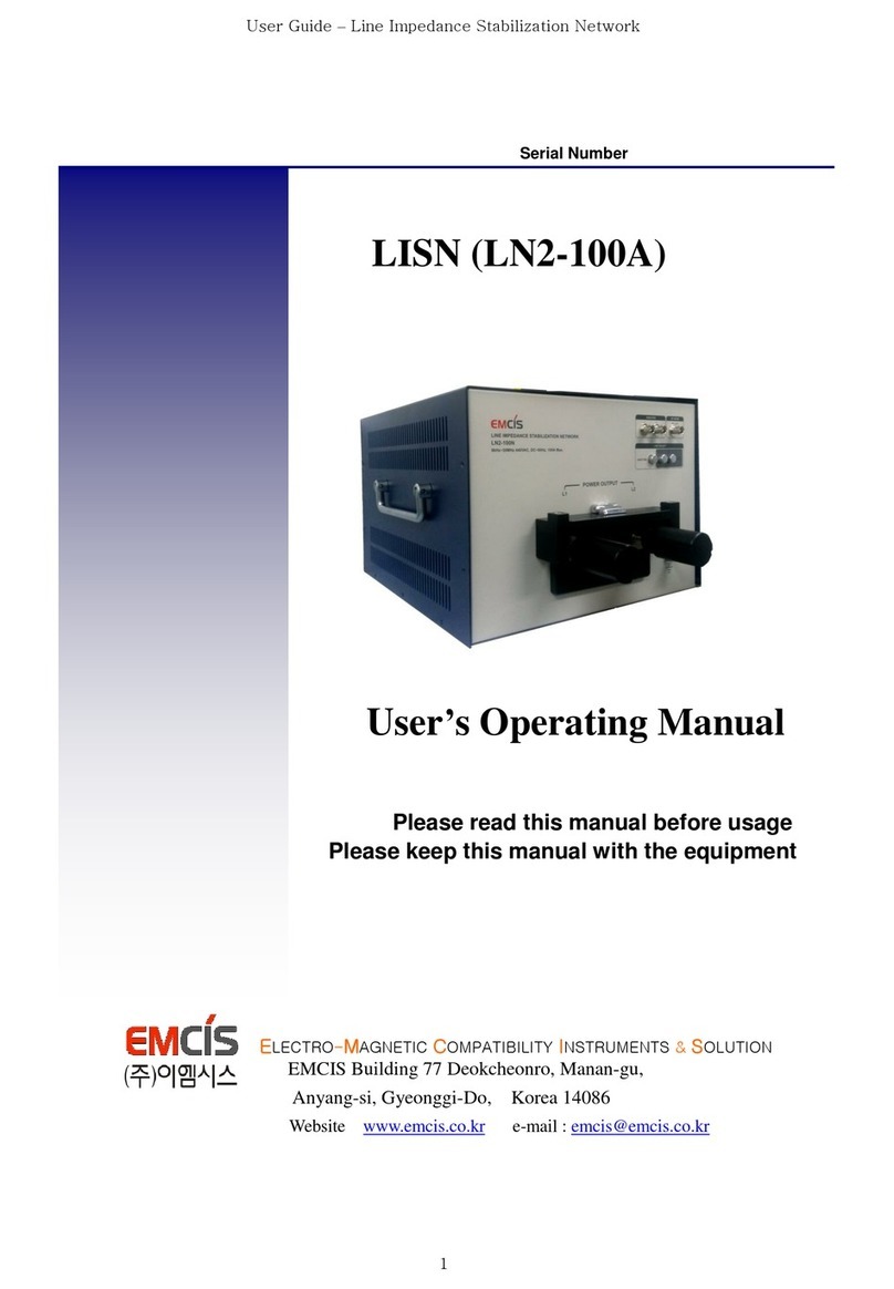 EMCIS LISN LN2-100A User's operating manual