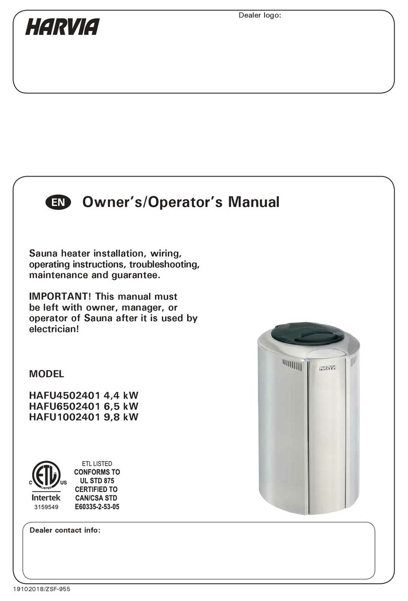 Harvia HAFU4502401 Owner's/operator's manual