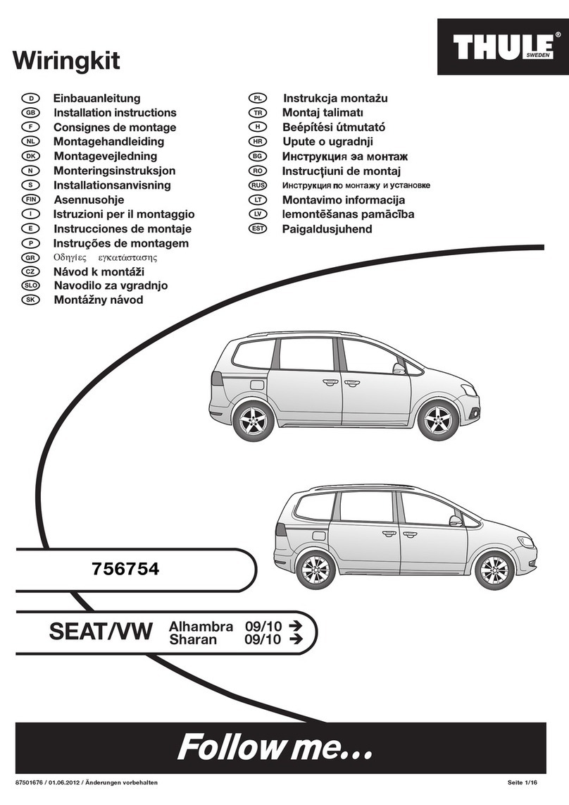 Thule 756754 User manual Thule 756754 User manual