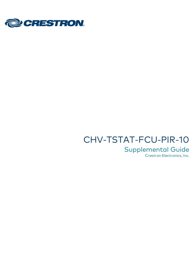 Crestron CHV-TSTAT-FCU-PIR-10 Supplemental guide