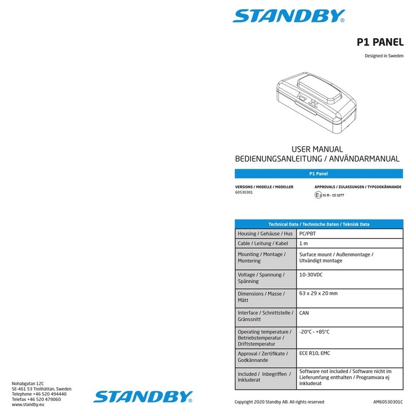 Standby P1 PANEL user manual