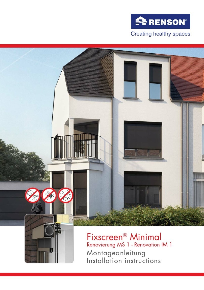 Renson Fixscreen Minimal installation instructions