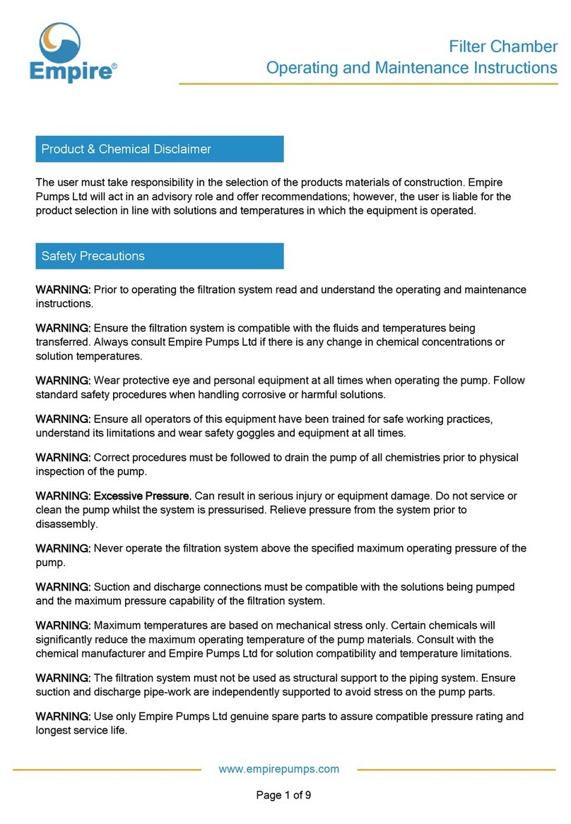 Empire Filter Chamber Operating and maintenance instructions Empire Filter Chamber Operating and maintenance instructions