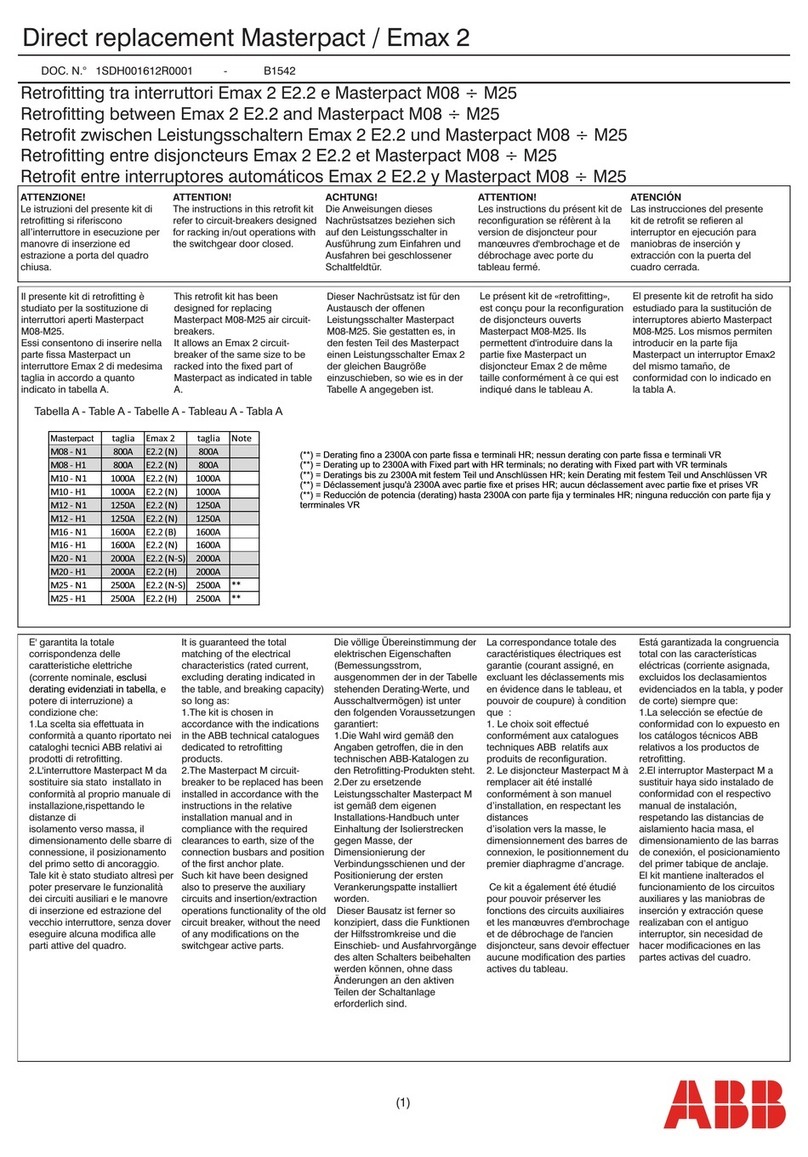 ABB SACE Emax 2 E2.2 manual