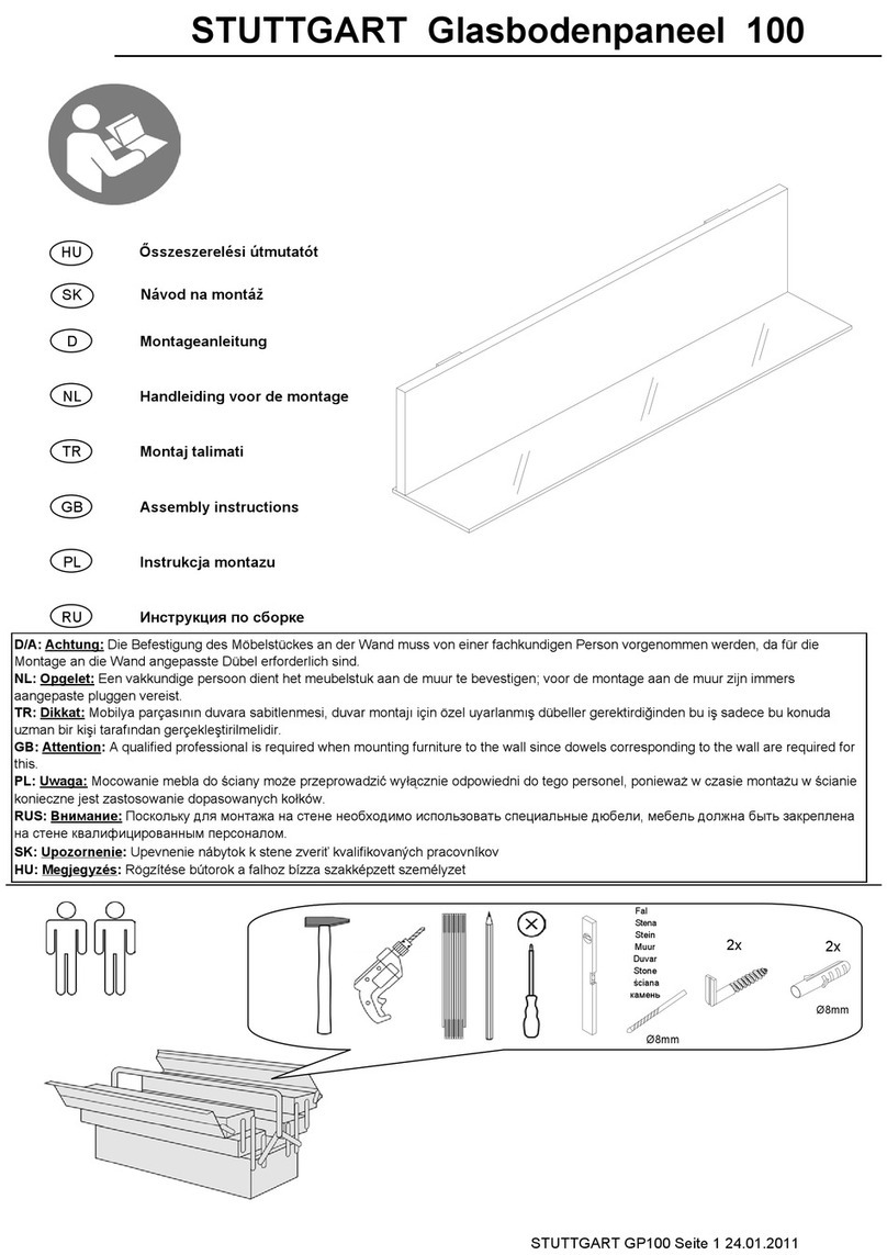 Stuttgart Glasbodenpaneel 100 Assembly instructions Stuttgart Glasbodenpaneel 100 Assembly instructions