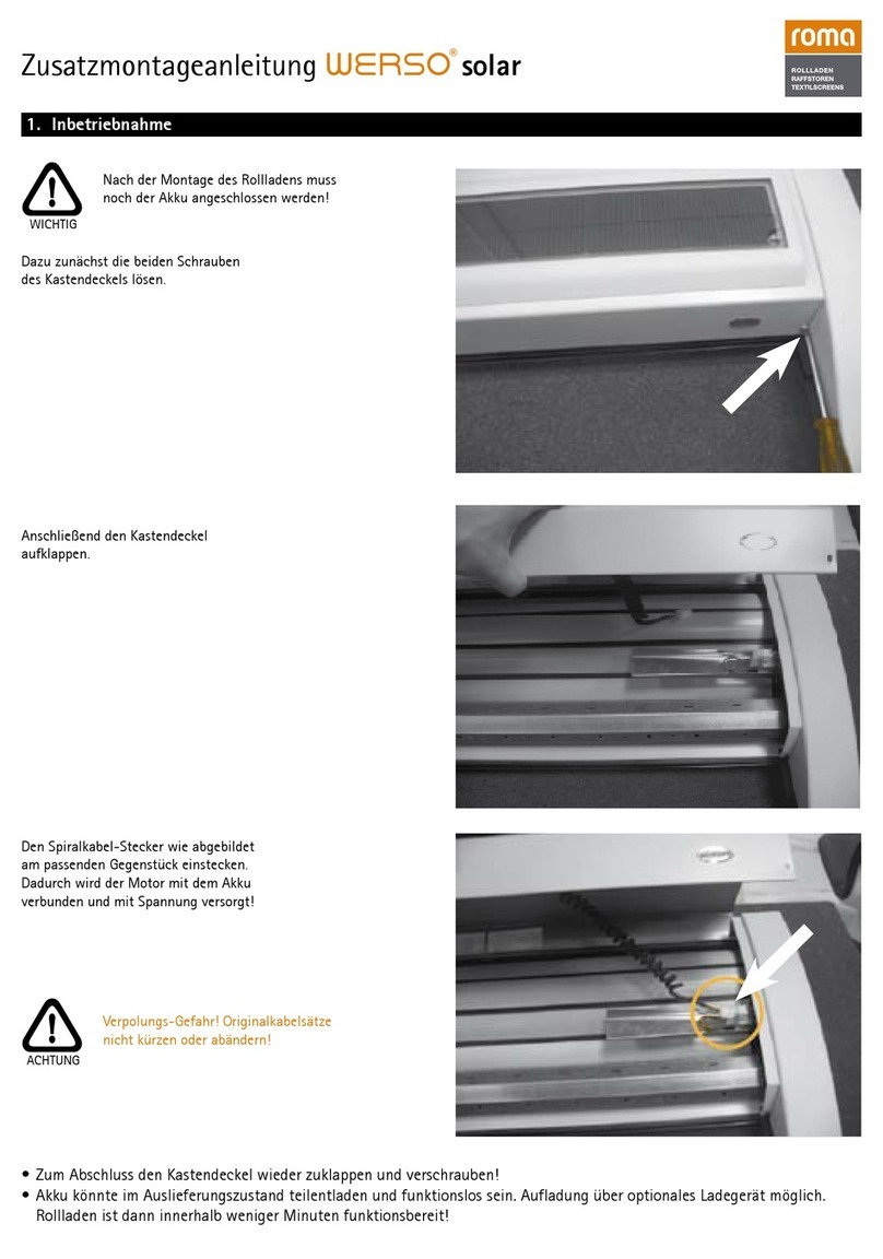Roma Werso Solar User manual