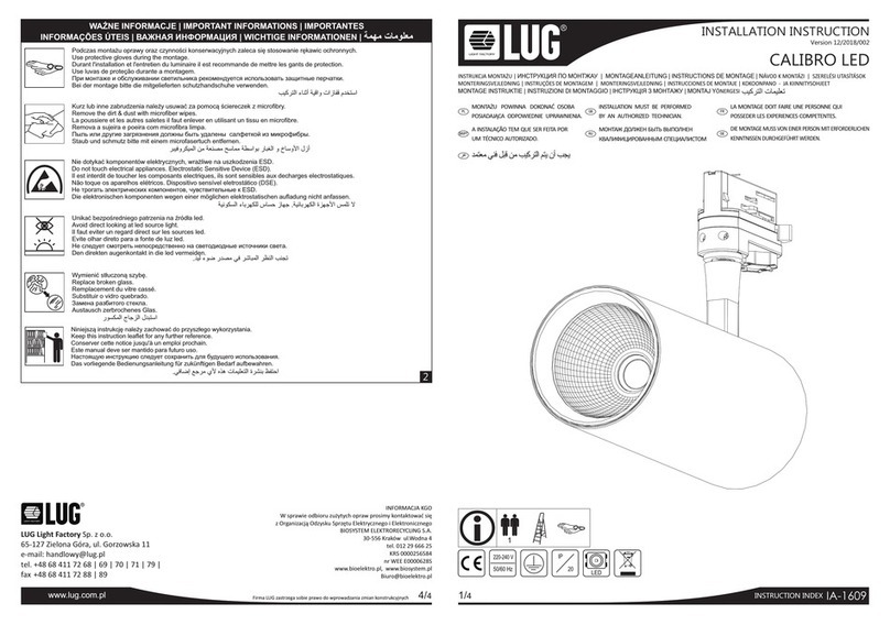 LUG CALIBRO LED 020261.5L03.02 Installation instruction