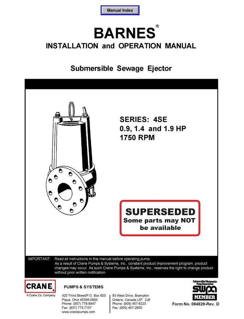 Crane BARNES 4SE Series User manual