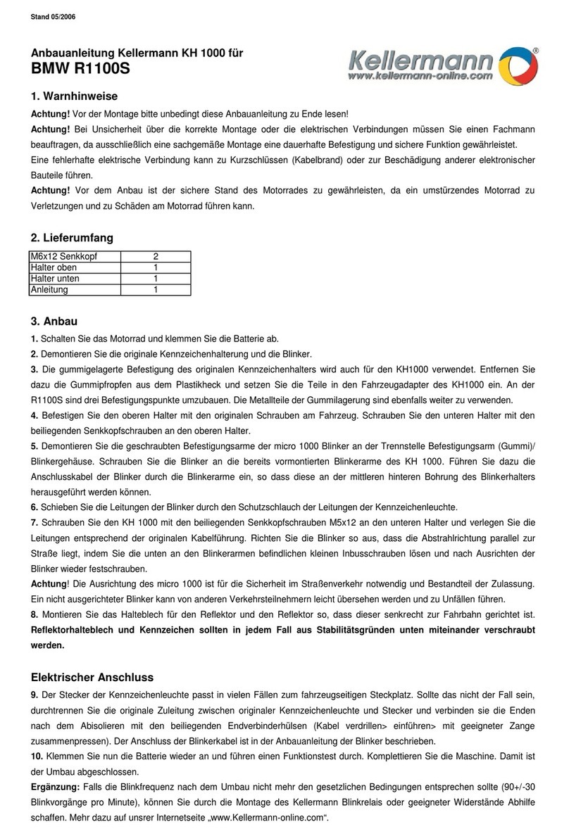 kellermann KH 1000 Mounting instructions