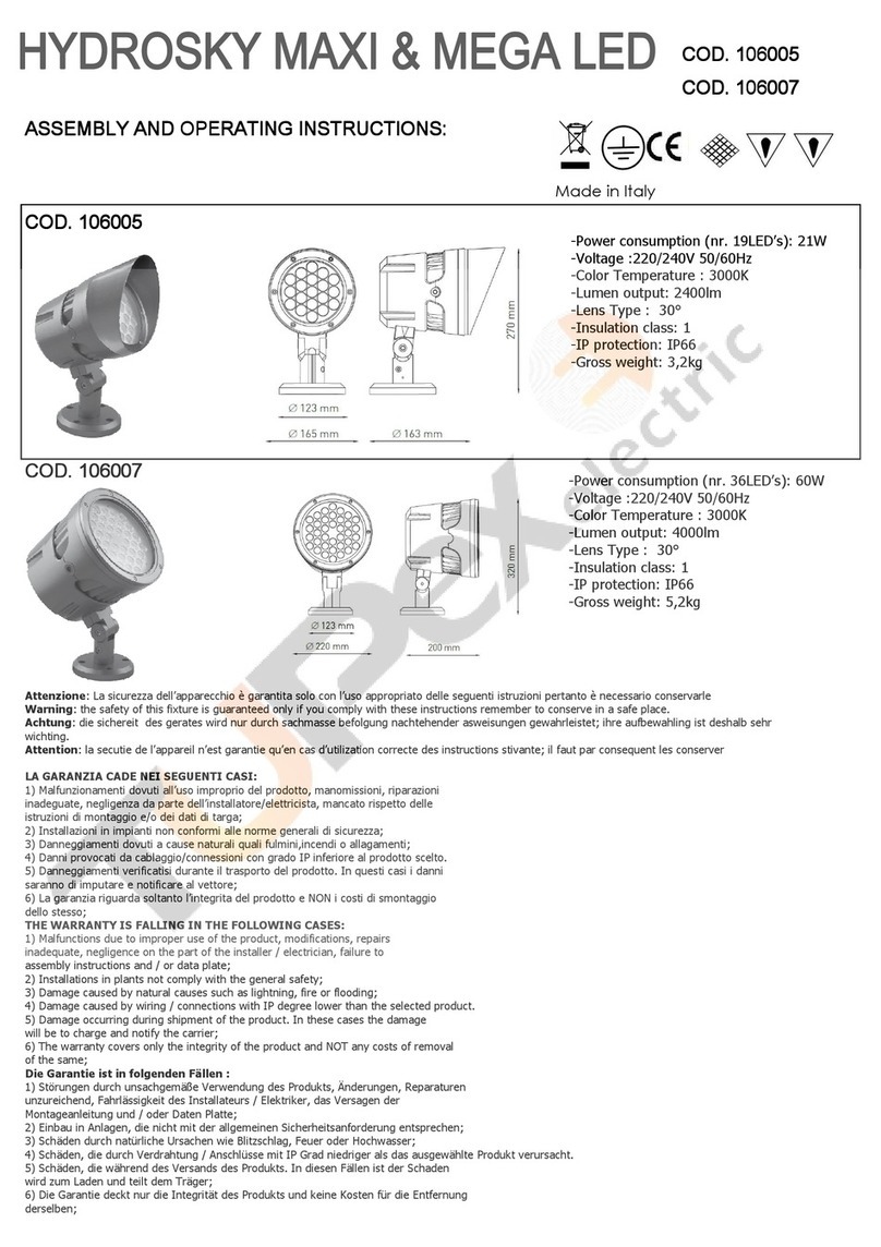 Tupex HYDROSKY MAXI LED ASSEMBLY AND OPERATING INSTRUCTIONS: ASSEMBLY AND OPERATING INSTRUCTIONS Tupex HYDROSKY MAXI LED ASSEMBLY AND OPERATING INSTRUCTIONS: ASSEMBLY AND OPERATING INSTRUCTIONS