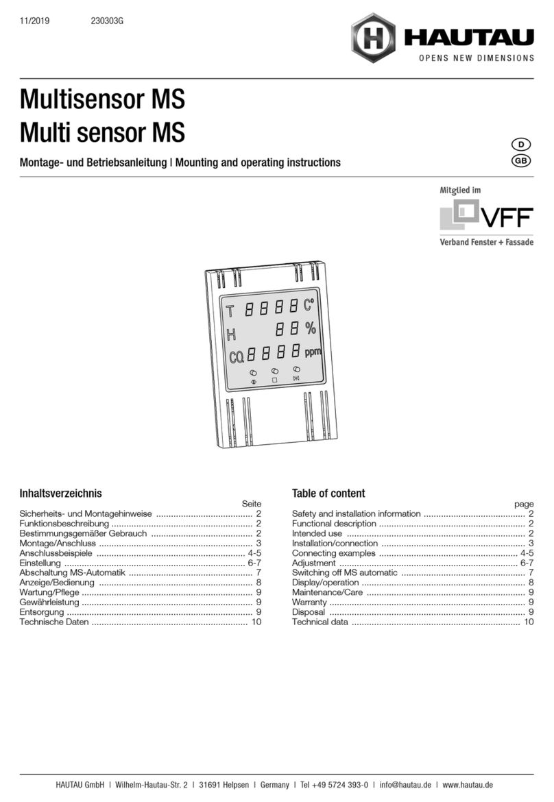 HAUTAU MS Mounting and operating instructions