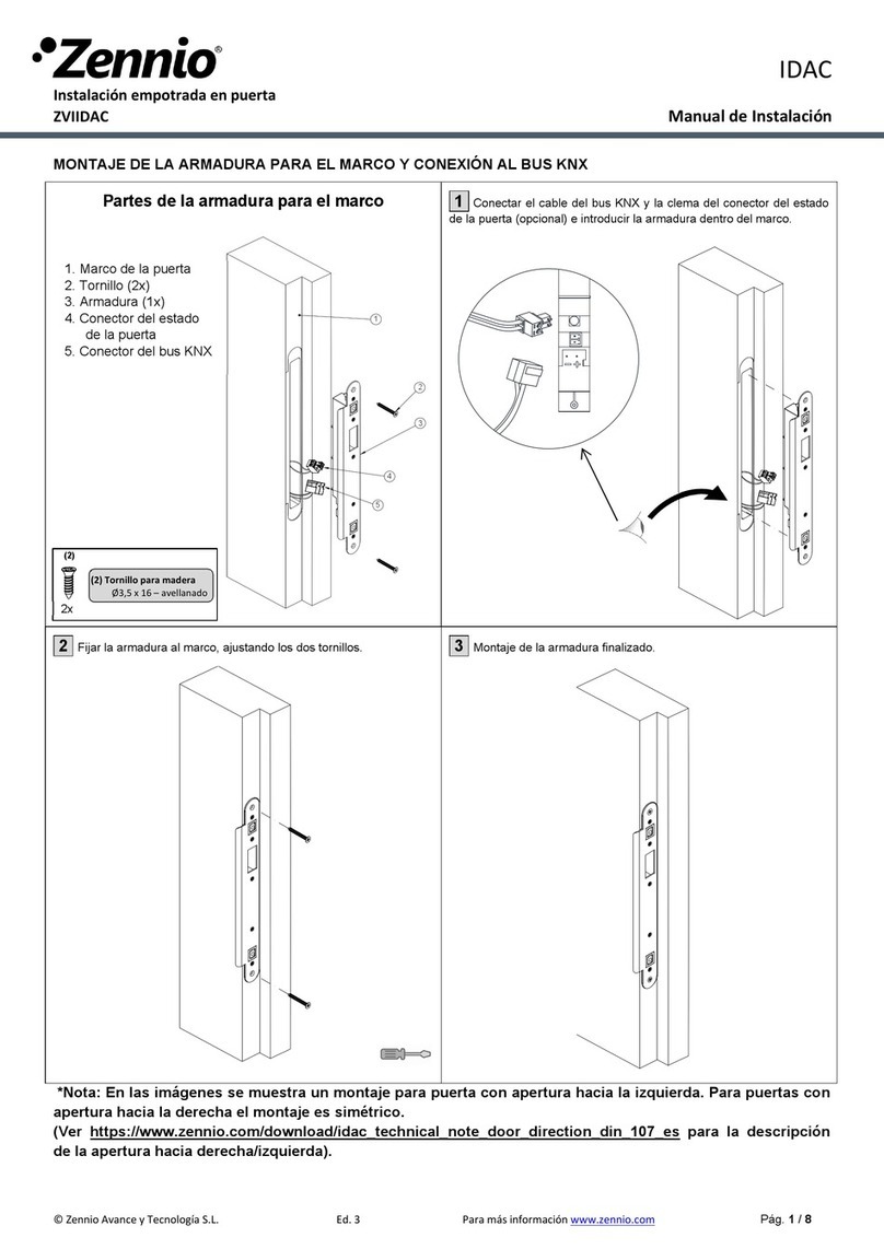Zennio ZVIIDAC Assembly instructions