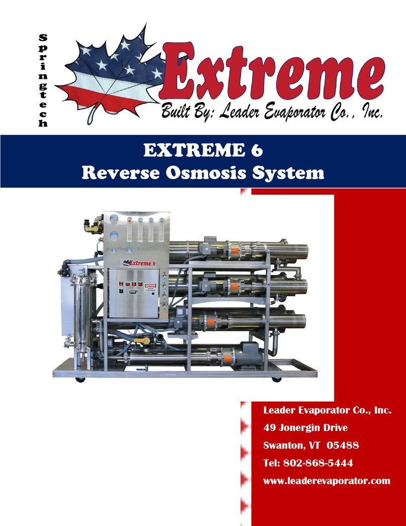 Leader Evaporator Springtech EXTREME 6 manual