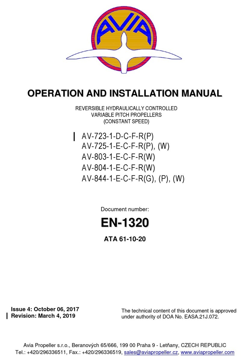 Avia Propeller AV-723-1-D-C-F-R Operation and installation manual