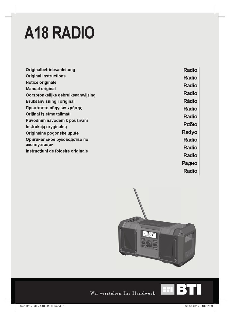 BTI A18 RADIO Original instructions