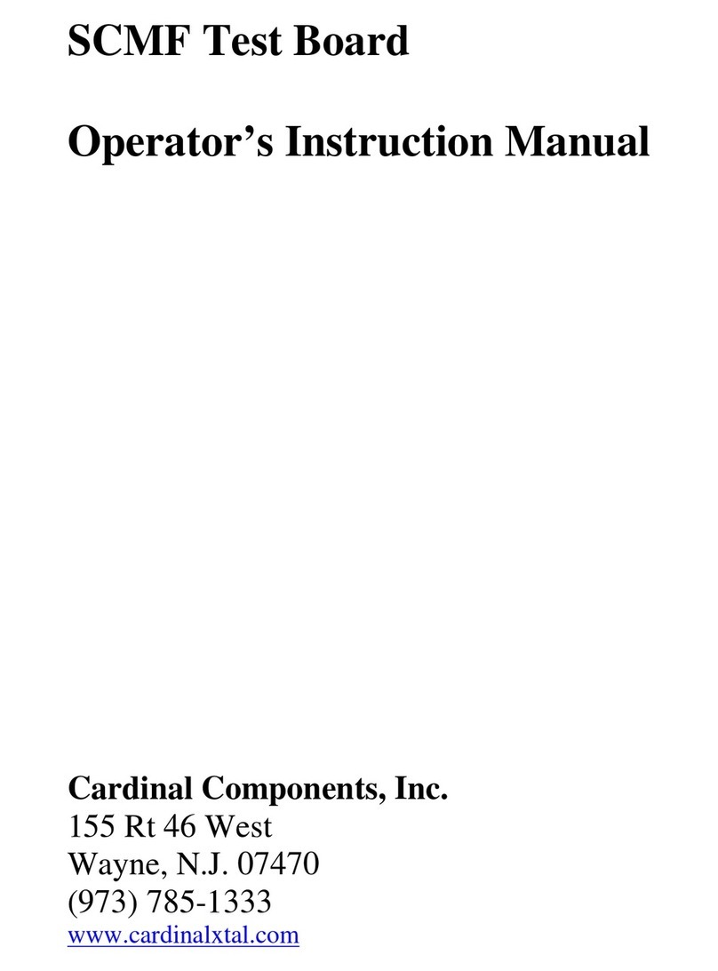 Cardinal SCMF Operator's instruction manual