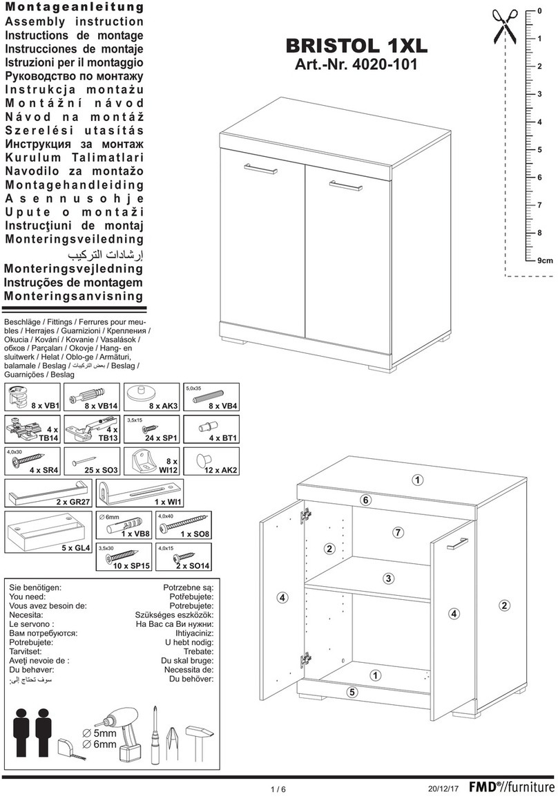 FMD Furniture BRISTOL 1XL 4020-101 Assembly instruction