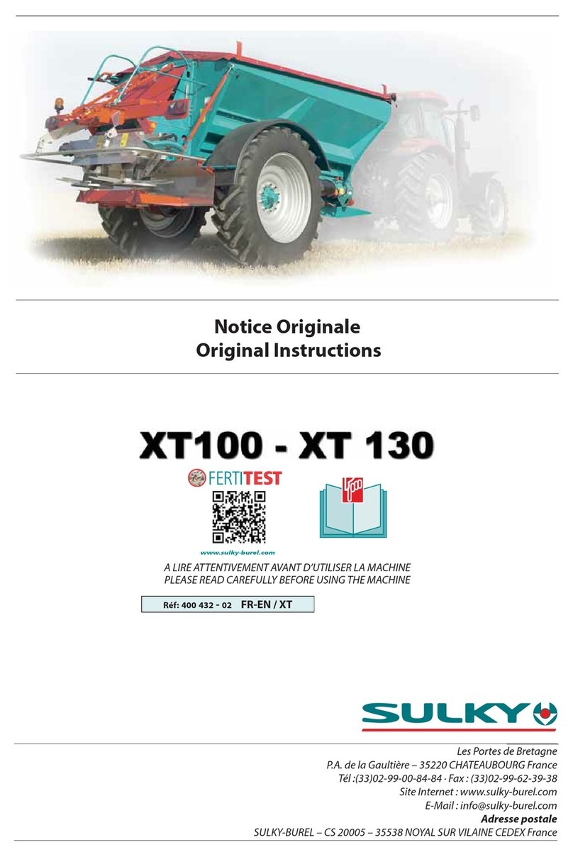 Sulky XT 100 Original instructions Sulky XT 100 Original instructions