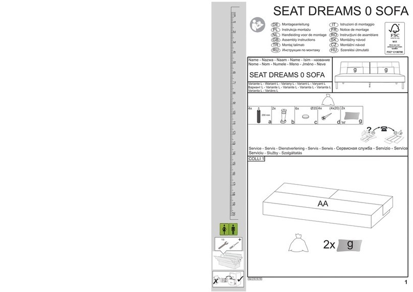 COLLECTION AB SEAT DREAMS 0 SOFA User manual COLLECTION AB SEAT DREAMS 0 SOFA User manual