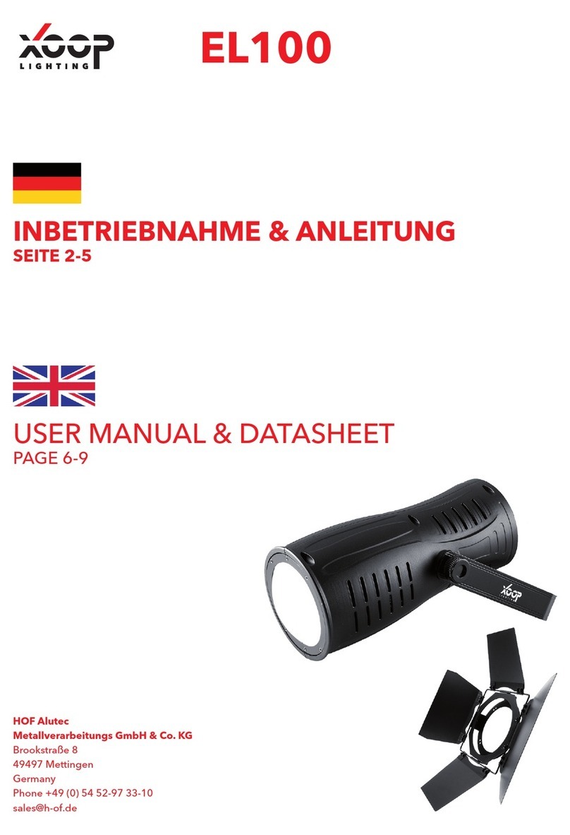 Xoop Lighting EL100 User manual