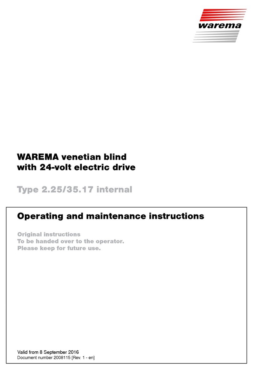 WAREMA Venetian 2.25/35.17 Operating and maintenance instructions WAREMA Venetian 2.25/35.17 Operating and maintenance instructions