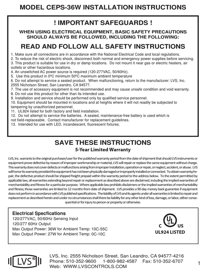 LVS CEPS-36W installation instructions