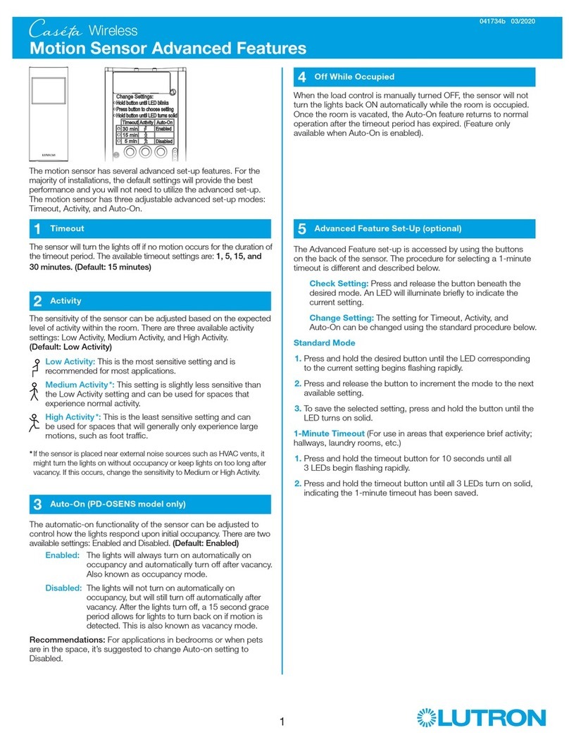 Lutron Electronics Caseta Advanced features