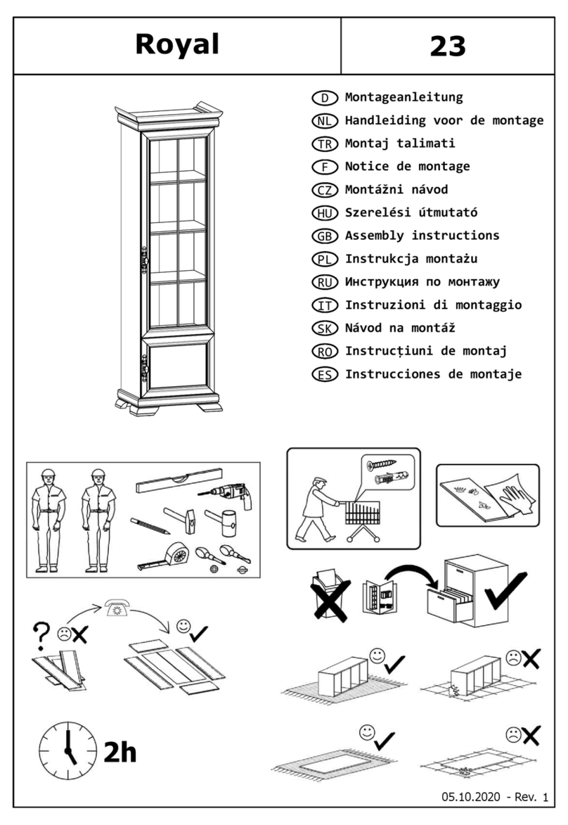 Home affaire Royal 23 Assembly instructions Home affaire Royal 23 Assembly instructions