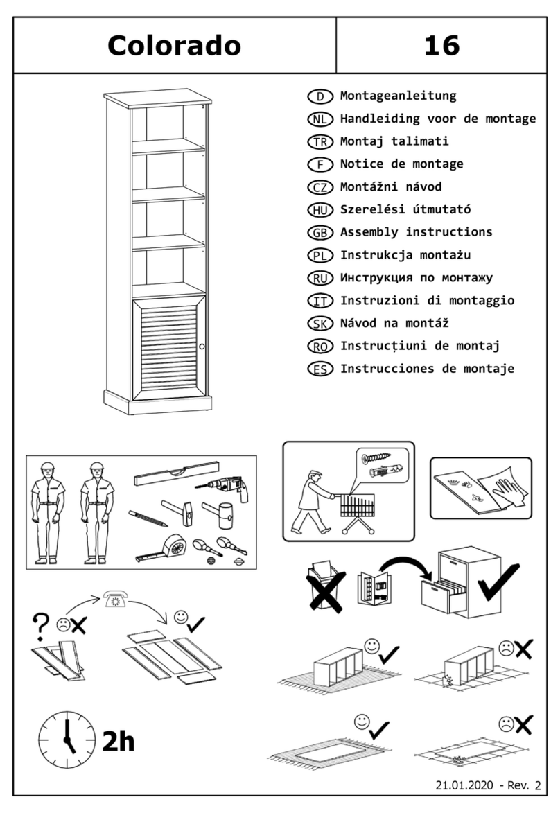 Home affaire Colorado 16 Assembly instructions
