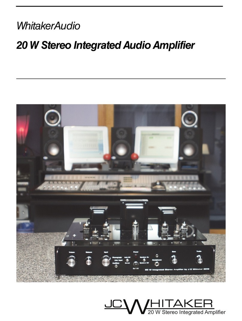 WhitakerAudio JC Whitaker 20 W Stereo Integrated Audio... manual
