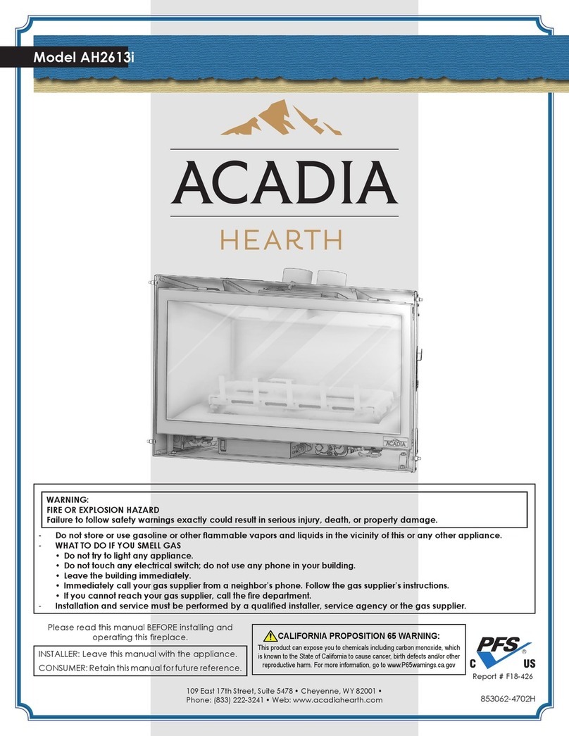 Acadia Hearth AH2613i manual
