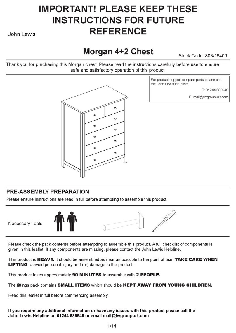 John Lewis Morgan 803/16409 User manual John Lewis Morgan 803/16409 User manual