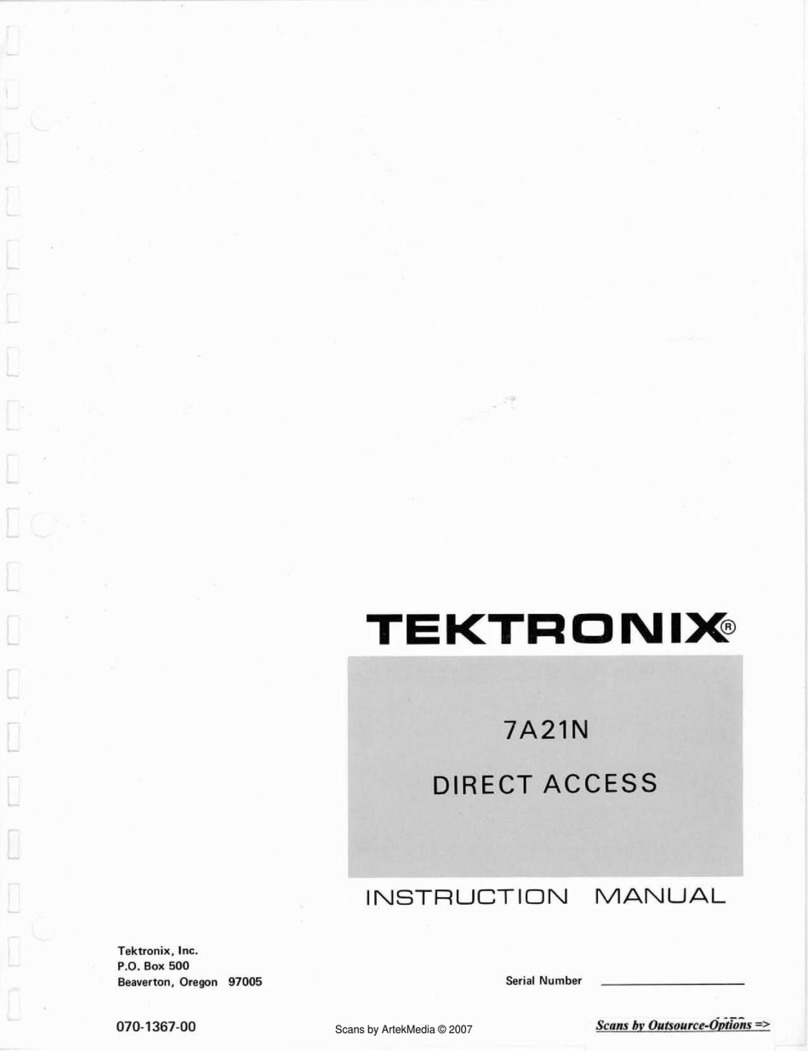 Tektronix 7A21N User manual