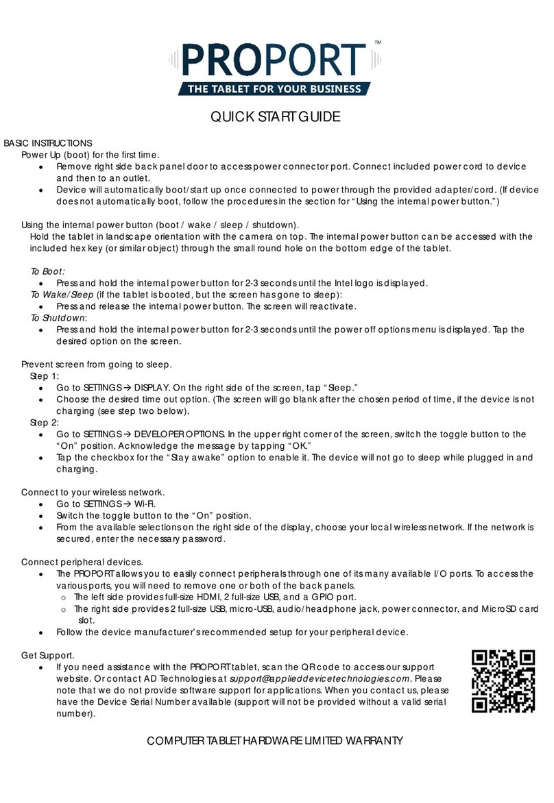 ADT PROPORT quick start guide